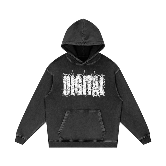 DIGITAL HOODIE ACID WASHED
